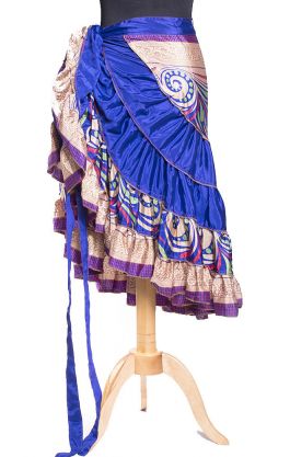 Kanýrová latino sukně modrá suk4996