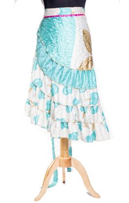 Kanýrová latino sukně akvamarínová suk5004