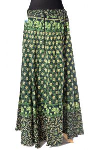 Indická dlouhá bavlněná sukně lahvová suk5071