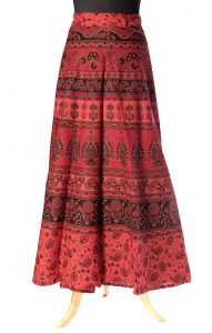 Zavinovací razítková sukně červená suk5096