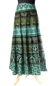 Zavinovací razítková sukně akvamarínová suk5100