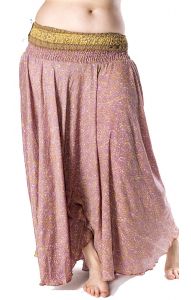 Kalhotová sukně pudrová kal1470