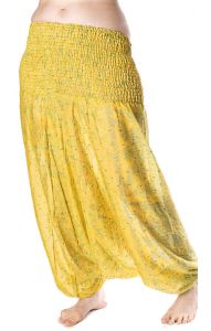 Turecké harémové kalhoty aladinky žluté kal1517