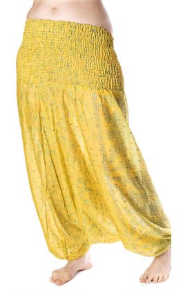Turecké harémové kalhoty aladinky žluté kal1517