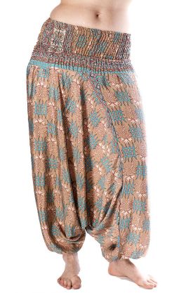 Turecké harémové kalhoty aladinky béžové kal1521