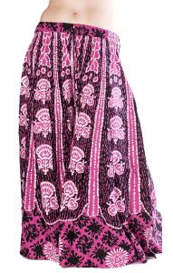 Plátěná kalhotová sukně růžová kal1522