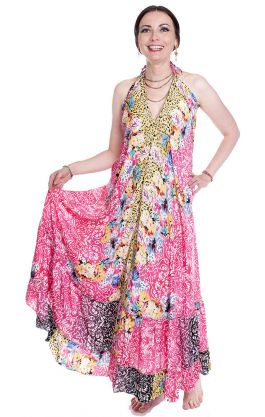 Letní kanýrové šaty ze sárí sty915