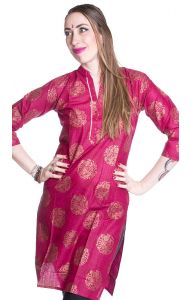 Indická tunika - kurti růžová M ha1972