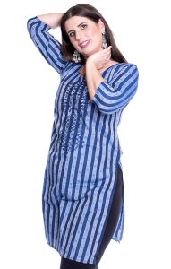 Indická tunika - kurti modrá M ha1975