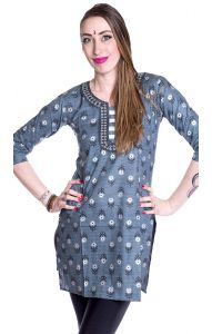Indická tunika - kurti šedá M ha1982