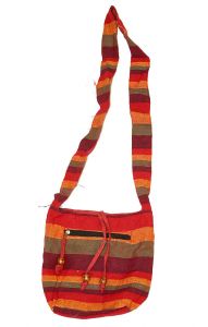 Bavlněná taška přes rameno červená ta381