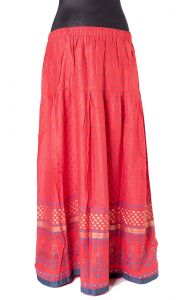 Tradiční indická sukně malinová suk5127