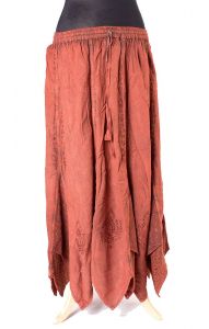 Teplá zimní sukně terakotová suk5140