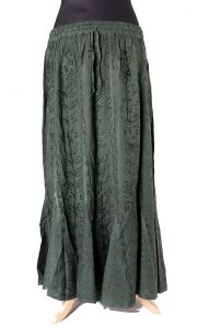 Teplá indická sukně zelená suk5144