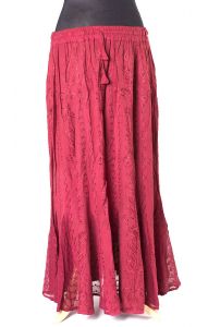 Teplá indická sukně vínová suk5146