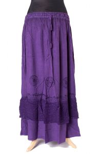 Teplá zimní sukně fialová suk5150