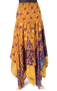 Sukně - šaty ze sárí zlatá suk5169