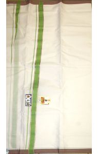 Luxusní dhótí s zeleným okrajem lu170