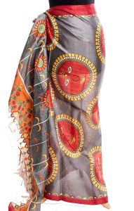 Šedý sarong - pareo sr408