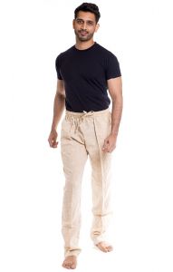 Pánské jóga kalhoty béžové M pk464