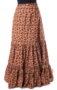 Dlouhá kanýrová sukně z vysoce kvalitní bavlny béžová suk5203