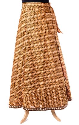 Indická bavlněná zavinovací sukně oranžová suk5209