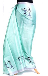 Akvamarínový sarong - pareo sr428