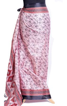 Růžový sarong - pareo sr459