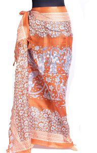 Oranžový sarong - pareo sr469