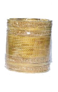 Sada náramků bangles zlatá L ba235