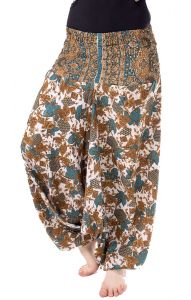 Turecké harémové kalhoty aladinky petrolejové kal1559