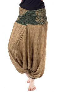 Turecké harémové kalhoty aladinky přírodní kal1562