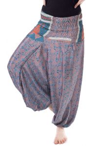 Turecké harémové kalhoty aladinky petrolejové kal1570