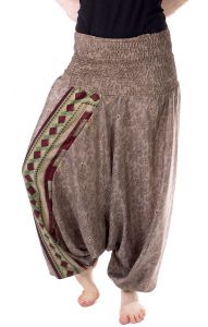 Turecké harémové kalhoty aladinky béžové kal1574