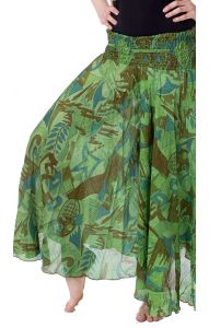 Kalhotová sukně zelená kal1585