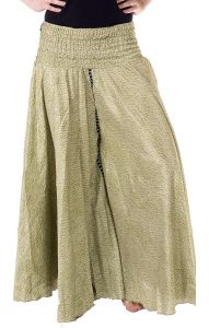 Kalhotová sukně zelenkavá kal1591