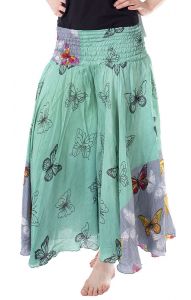 Kalhotová sukně akvamarínová kal1594