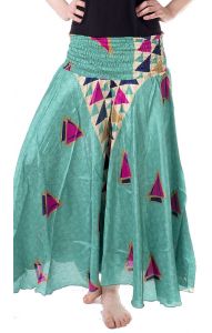 Kalhotová sukně akvamarínová kal1601