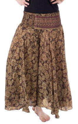 Turecké harémové kalhoty aladinky čokoládové kal1604