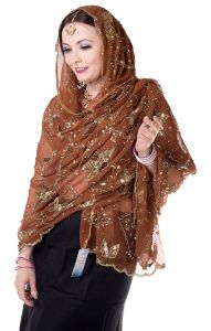 Luxusní vyšívaná dupatta dh1682