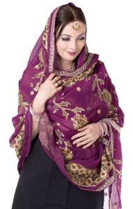 Luxusní vyšívaná dupatta dh1683