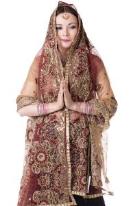 Luxusní vyšívaná dupatta dh1686