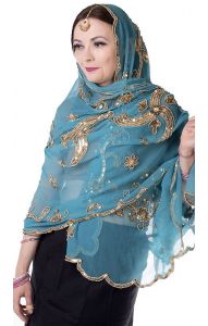 Luxusní vyšívaná dupatta dh1688