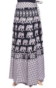 Zavinovací razítková sukně černobílá suk5434