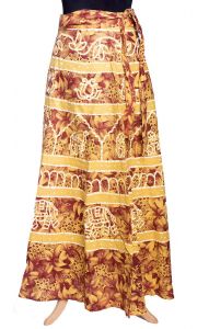 Zavinovací razítková sukně žlutá suk5437