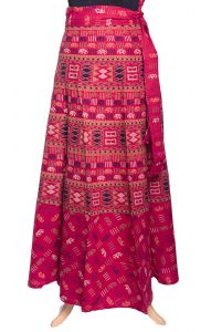 Zavinovací razítková sukně červenová suk5443