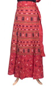 Zavinovací razítková sukně červená suk5444