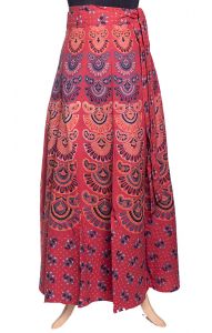 Zavinovací razítková sukně červená suk5445