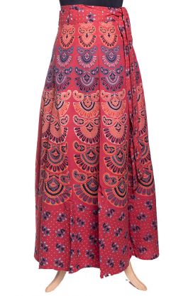 Zavinovací razítková sukně červená suk5445