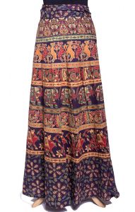 Indická bavlněná sukně bordová suk5350